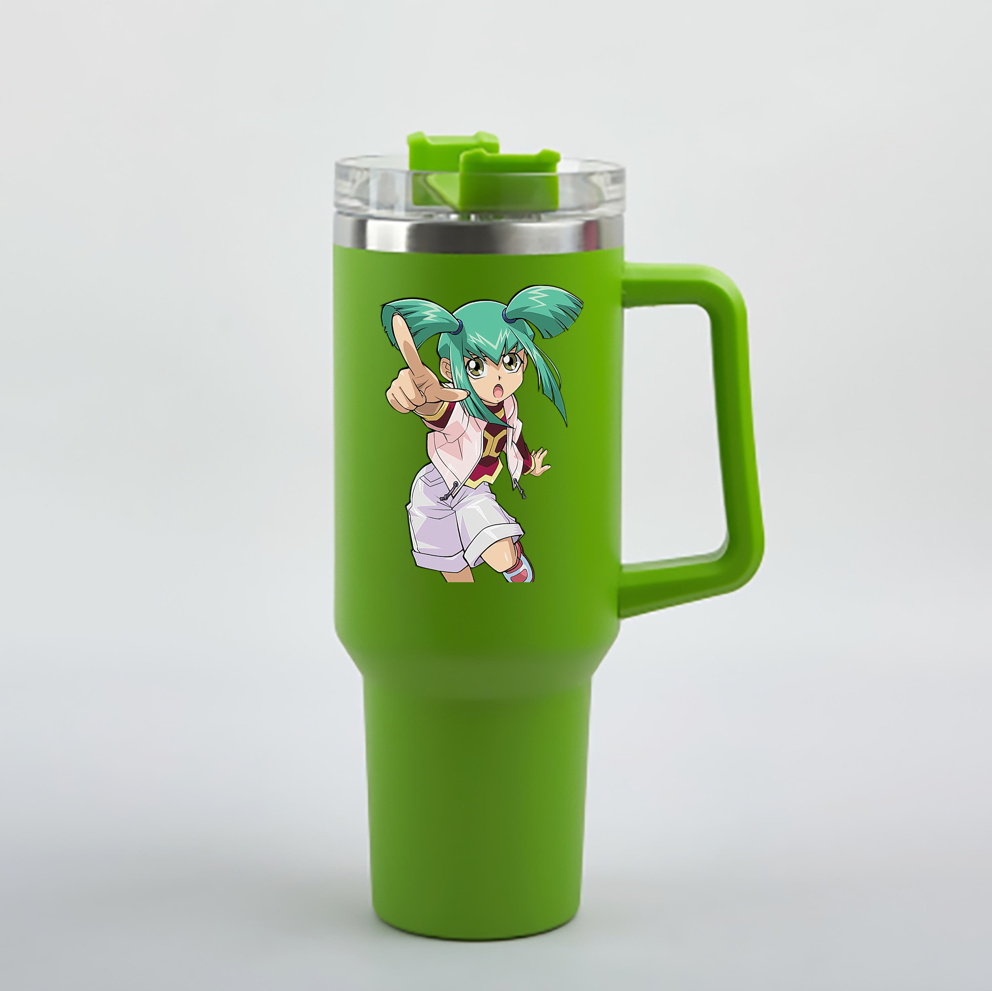（画像用） 遊☆戯☆王 Yu-Gi-Oh! 1200mL車用タンブラー - クリスタルステッカー（プラスチックストロー付き）